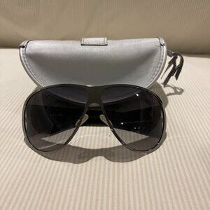 Dior Subdior Sunglasses / Lightly Used, Black 90s Oversized w/ White Lettering